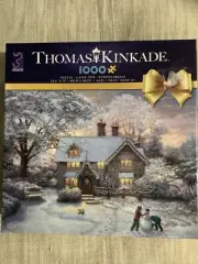 NEW Thomas Kinkade - Christmas at Gingerbread Cottage - 1000 Piece Ceaco Puzzle