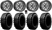 Sedona Rift 15x7 Wheels Grey 32" Carnivore Tires RZR XP 1000 / PRO XP