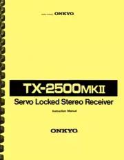 Onkyo TX-2500 MKII Receiver 2-in-1 OWNER'S and SERVICE MANUAL
