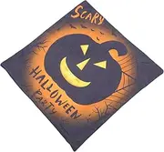 Didiseaon Haunted Pumpkin Pattern Throw Pillow Cover Halloween Decorative Cushion Case for Sofa Chair Home for Festive Celebrations