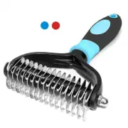 Professional Pet Deshedding Brush 2 Sided Dematting Dog Comb Cat Brush Rake Pupp