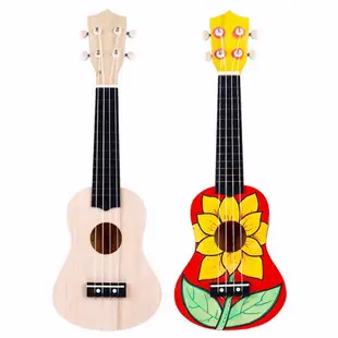 尤克里里DIY組裝小吉他手工制作自制樂器材料包彩繪手繪木質涂鴉