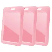 3Pack Plastic Badge Holder Vertical Case Holder with Clear Window for Office ...