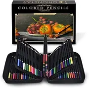 [Orionstar] Colored Pencils Set of 120 Colors with Zipper Case for Adult Artist Beginner, Vibrant Numbered Pencil with Premium Soft Core for Professional Drawing Art, Sketching, Shading, Coloring Book