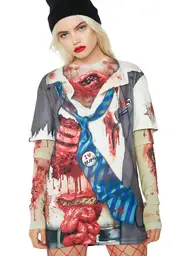 [Faux Real] Zombie Mesh Long Sleeve Tee