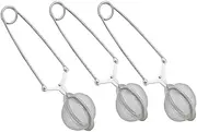 Snap Ball Tea Strainer with Handle, 3Pcs Stainless Steel Handle Mesh Snap Ball Loose Leaf Tea Infuser Strainer,Stainless Steel Strainer Tea Ball Tea Infuser Tea Filter Tea Tong Tea Steeper with Handle