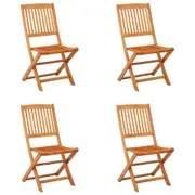 Folding Garden Chairs 4 pcs Solid Eucalyptus Wood vidaXL