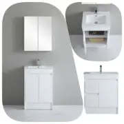 VIC Slim 600x360 PVC Waterproof Polyurethane Gloss White Vanity Kickboard