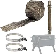 Pipe Wrap Around - Furnace Tube Protection - Removable Protective Pipe Wrap Tape for Electrical Wire, Heater, Fireplace, Exhaust Tube, Furnace