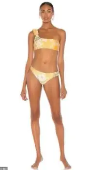 Zimmermann Amelie Bow Bikini Set | Amber Garden Floral, One Shoulder $550 RRP