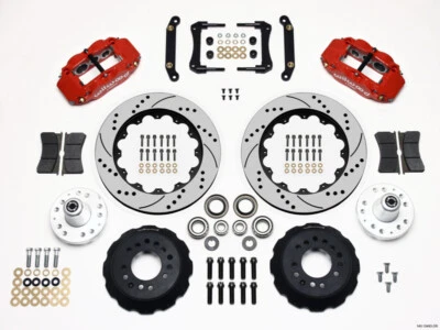 Wilwood Narrow Superlite 6R Front Hub Kit 14.00in Drill Red Fits 79-81 Camaro