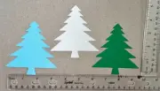 10 CHRISTMAS TREE cardstock paper die cut embellishment *****