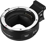 zolyet EF-NEX IV Lens Mou Adapter Ring High Digital Auto Focus Compatible with EF/EF-S Mou Lens to A7/A7R/A7S/A5000/A6000 NEX E Mou Full Frame Mirrorl Cameras Black