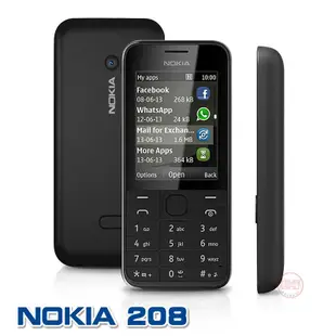 Nokia 208 庫存品 有相機版/無相機版 3/4G卡可用 注音輸入 老人機公務機備用機手機 保固30天[趣嘢]趣野