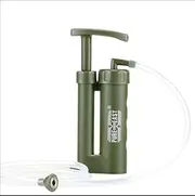 【Outdoor Water Filter Multipurpose for Survival】- Portable Hiking Water Filtration System - Water Purifier for Hiking, Travel, and Emergency - Hand Pump Water Filter Filters Bacteria, Parasite, Viral