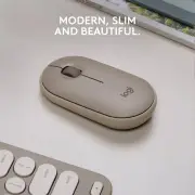 Logitech M350 Pebble Wireless Mouse (Sand)