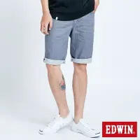 在飛比找Yahoo奇摩購物中心優惠-EDWIN 503 基本五袋式 五分牛仔短褲-男-灰色