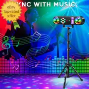 DJ Lights with Stand 5 in 1 Party Bar Light Set with Rotating Ball Strobe UV, Co