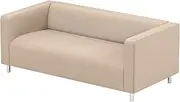 The Beige Klippan Loveseat Cover Replacement is Custom Made for IKEA Klippan Loveseat Slipcover, A Sofa Cover Replacement (Darker Beige)