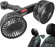 Car Fans For Backseat For Kids | Car Fan - Portable 3 Speeds Adjustable Ventilador Cooling With 360 Degree Rotation Double Heads For Beach Golf Cart Treadmill