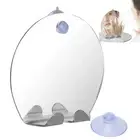 Fogless Shower Mirror Round Shape Anti Fog Wall Hanging Bathroom Shaving Mir EUJ