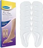 6 Pairs Gel Arch Support Pads Plantar Fasciitis Shoe Inserts Insole, Adhesive High Arch Pad Flat Feet Inserts Arch Cushions for Relieve Pressure and Foot Pain, One Size for Women Men, 6 Clear, one size