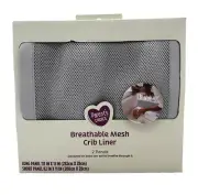 Parent's Choice Breathable Mesh Crib Liner 2 Panels Full Size 111x11/82x11 New