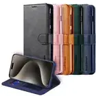 For iPhone 16 15 16e 14 13 12 11 Pro Max Plus XS Wallet Case Leather Flip Cover