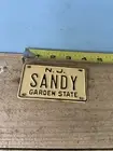 Old School JERSEY Bike License Plate- “ SANDY ”-SCHWINN Stingray,Mongoose BMX
