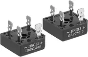 uxcell GBPC50-10 Rectifier Diode, 2 Pcs Bridge Rectifier 50A 1000V Electronic Silicon Diodes for Converting AC Power to DC Power, Black