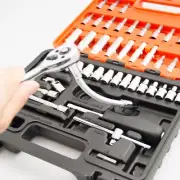 53PCS Socket Wrench Set CRV 1/4" Drive Metric Flexible Extension Bar