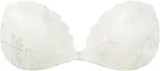 [ANMUR] Invisible Sticky Bras for Women Wedding Dress Push Up Adhesive Bra Pads Reusable Silicone Nipple Covers (Color : White, Size : D)