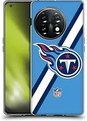 Head Case Designs Officially Licensed NFL Stripes Tennessee Titans Logo Soft Gel Case Compatible with OnePlus 11 5G