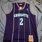 Large Larry Johnson 1992 Charlotte Hornets NBA Jersey #2 New Purple