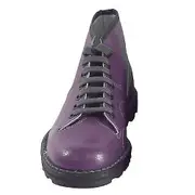 Grafters Mens Original Coated Leather Retro Monkey Boots Wine 9 UK