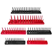 6PCS Shelf Garage Organizer Tray Rack Holder Metric SAE Socket 1/4" 3/8" 1/2"