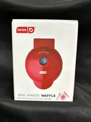 DASH Mini Maker for Individual 4" Waffles (DMW002RD) Re