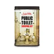 Archie McPhee Public Toilet Survival Kit Toilet Seat Cover/Wipes/Gloves Set