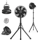 10" Outdoor Standing Fan - Foldable Camping Fan w/ Tripod, 10000mAh Rechargeable