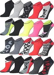 [Tipi Toe] Women's & Girls 20 Pairs Colorful Romance Collection Patterned Low Cut/No Show Socks, NS123-129, Romance Collection