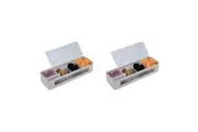 2x Melii Luxe 4 Compartment Snackle Box Food Safe Storage Snack Container Ivory