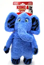 KONG Jungle Jamz Elephant M/L Large Sqeaker Crinkle Rattle Plush Dog Toy 12.5"