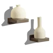 Small Floating Shelf for Wall Set of 2 Natural Wood 4Inch Mini Wall 4×4 Coffee