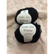 Debbie bliss prima 2 skeins black bamboo/merino wool