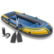 Intex Inflatable Boat Kayak Challenger 3 Person W/ Oars Pump Sports River Lake