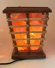 Zennery Himalayan Salt Lamp Wooden Cane Basket with Salt Chunks NEW - FREE SHIP