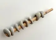 8 Natural Holey Beach Rocks Hag Fairy Stones Wish Adder large 1/4"Hole Bead#W US