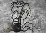 Peanuts Linus and his Blanket Metal Wall Art approx 14" tall