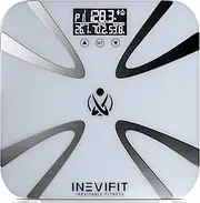 INEVIFIT Body Fat Scale, Highly Accurate Digital Bathroom Body Composition Analyzer, Measures Weight, Body Fat, Water, Muscle, BMI, Visceral Levels & Bone Mass for 10 Users. Includes Batteries