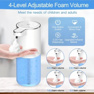 Automatic Foaming Soap Dispenser Motion Sensor 4 Level Output Show Battery level